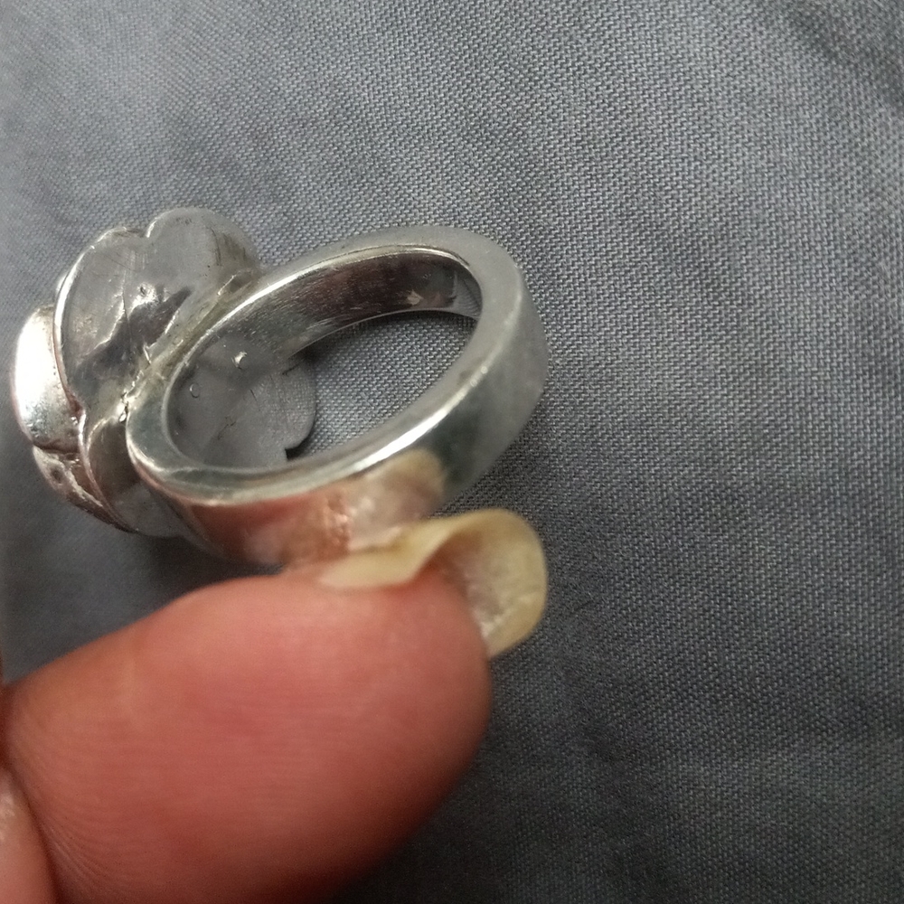 925 Silver Rose Flower Ring. Sze 8 - Picture 4 of 4